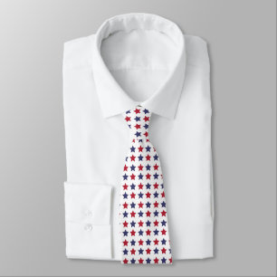 Red White And Blue Stars Tie