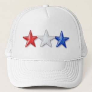 Red, White and Blue Stars Trucker Hat