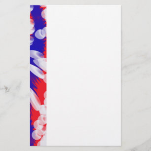 red white and blue stationery