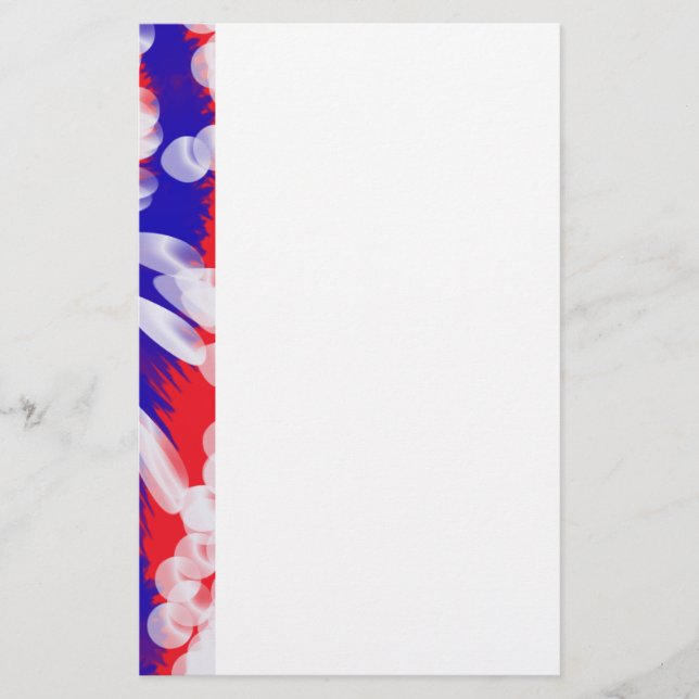 red white and blue stationery (Front)