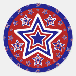 Red White and Blue Stickers