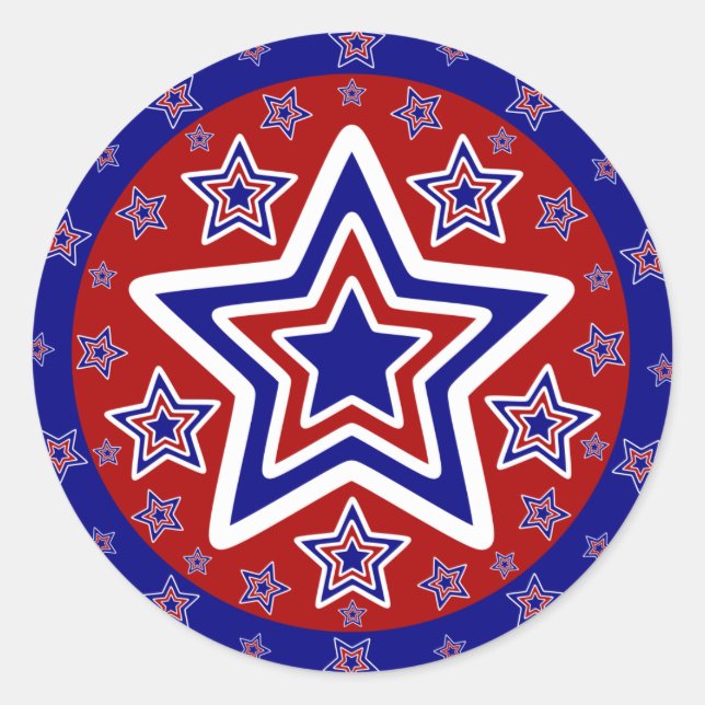 Red White and Blue Stickers (Front)