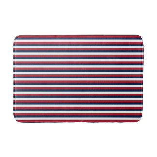 Red, White and Blue Stripe Bath Mat