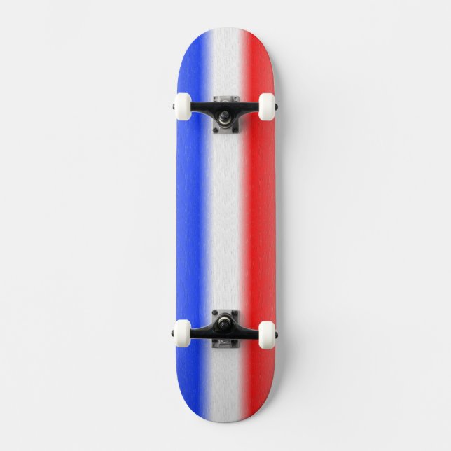 Red White and Blue Stripe of the American Flag Skateboard (Front)