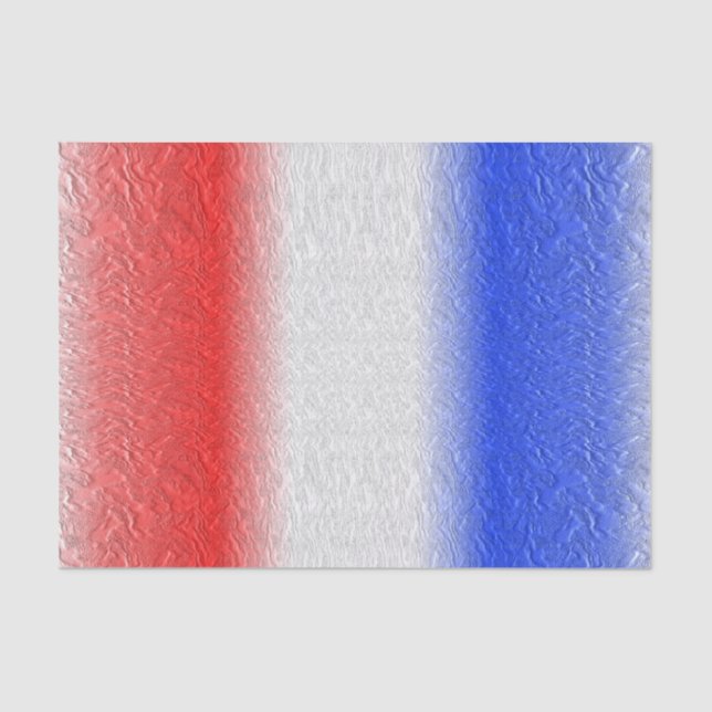 Red White and Blue Stripe Tissue Paper (Front)