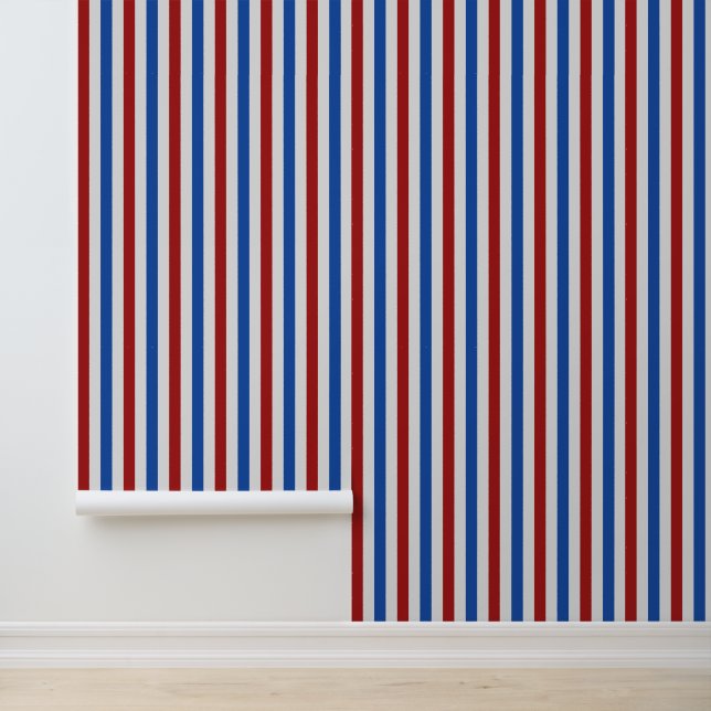 Red White and Blue Stripe Wallpaper (Application)