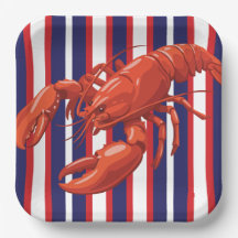 Red, White and Blue Striped Lobster Boil
