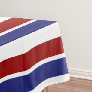 Red White and Blue Striped Tablecloth