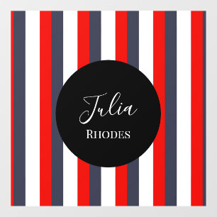 Red, white and blue stripes custom name