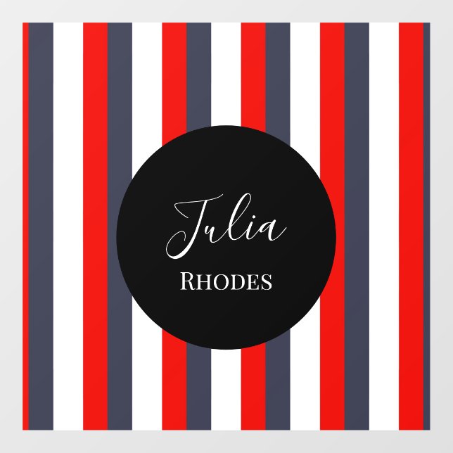 Red, white and blue stripes custom name (Sheet)