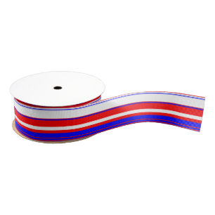 Red white and Blue Stripes  Grosgrain Ribbon