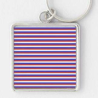 Red, White and Blue Stripes. Key Ring