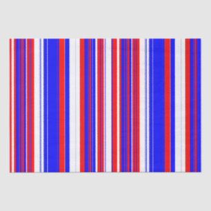 Red white and Blue Stripes Tissue Paper