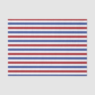 Red White and Blue Stripes Tissue Paper