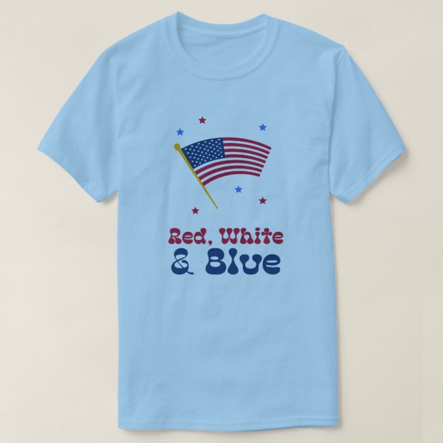 Red White and Blue T-Shirt (Design Front)