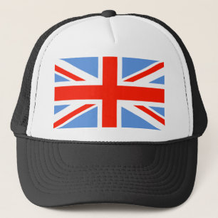 Red White and Blue Union Jack UK Flag Trucker Hat