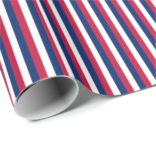 Red, White, and Blue Vertical Stripe Wrapping Paper