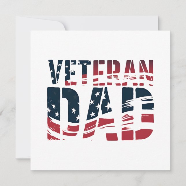 Red, White, and Blue Veteran Dad (Front)