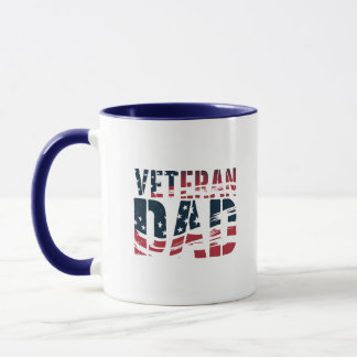 Red, White, and Blue Veteran Dad Mug