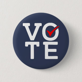 Red White and Blue Vote 6 Cm Round Badge