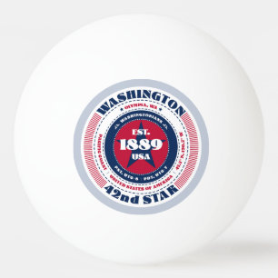 Red, White, and Blue Washington Circle Ping Pong Ball