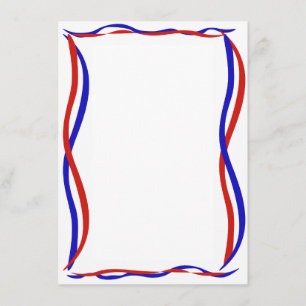 Red White and Blue Waves Menu