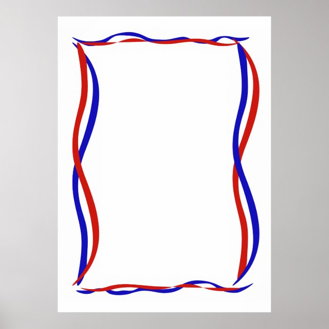 Red White and Blue Waves  Poster (Front)