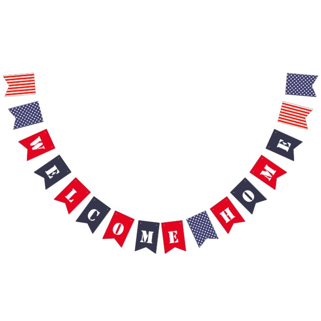 Red White and Blue Welcome Home Bunting (All)