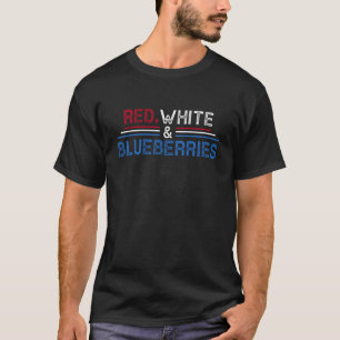 Red, White and Blueberries Patriot American Flag T-Shirt