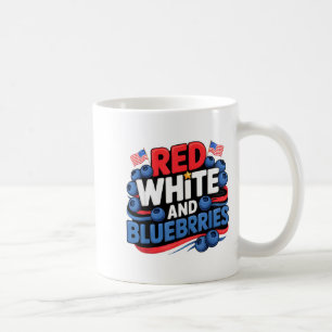 Red, White And Blueberries Patriot  Coffee Mug
