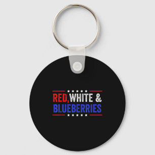 Red, White And Blueberries Patriot Dom 2025 Key Ring