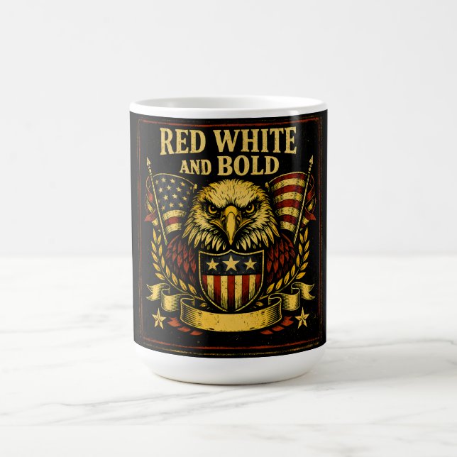 Red White and Bold – American Colours Pride Coffee Mug (Center)