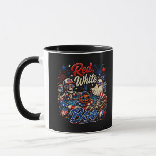 Red White And Boo Patriotic 4th Of July Mug