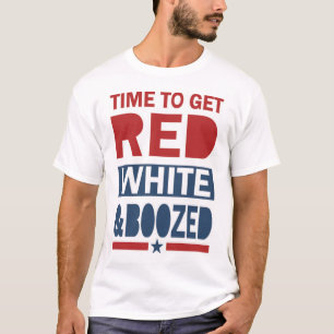 Red White and Boozed - Funny 4th of July Shirt