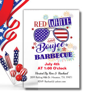 Red White And Boujee 4th Of July BBQ Invitation