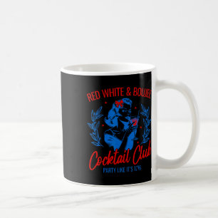 Red White And Boujee Vintage Tail Drinking 4th Of Coffee Mug