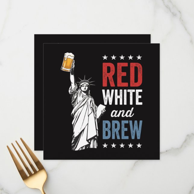 Red White and Brew 250th Anniversary Menu (Front/Back In Situ)