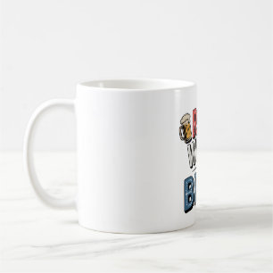 Red White and Brew Beer Cheers Art Coffee Mug