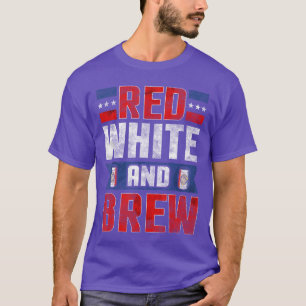 Red White and Brew Beer Drinking Women Men T-Shirt