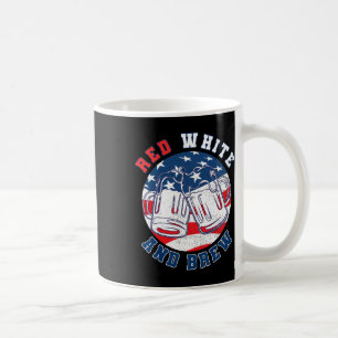 Red White And Brew! For A 4th Of July Beer Merica Coffee Mug
