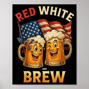 Red White And Brew Poster