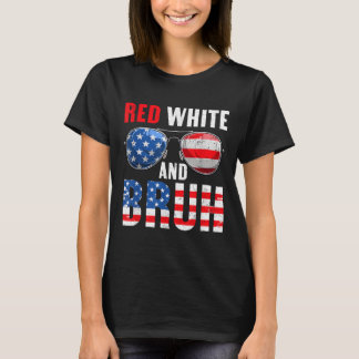Red White And Bruh 4th Of July Boys Patriotic Teen T-Shirt