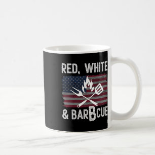 Red White And Byrbcue Bbq Patriotic 4th Of July Us Coffee Mug