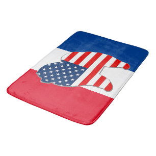 RED WHITE AND CHOW crate/bath mat