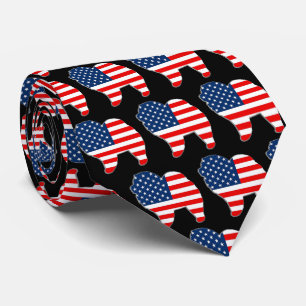 RED WHITE AND CHOW mens necktie