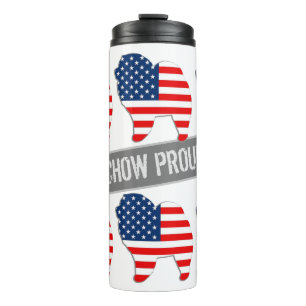 RED WHITE AND CHOW -thermal tumbler