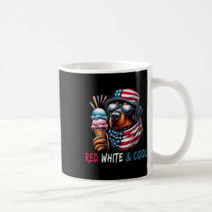 Red White And Cool Dog Ice Cream 4th Of July  Coffee Mug