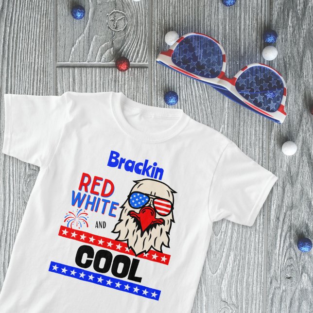 “Red, White, and COOL” Personalised  T-Shirt (Creator Uploaded)