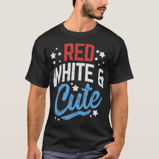 Red White And Cute USA 4th Of July Patriot Women T-Shirt