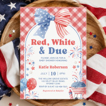 Red White and Due 4th of July Baby Shower